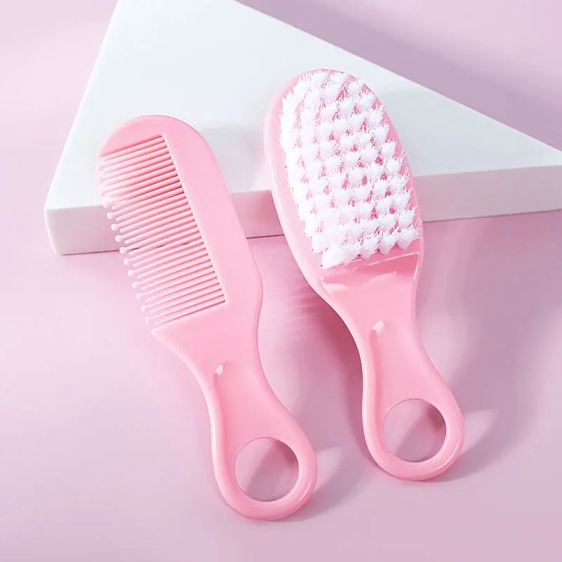 2Pcs Baby Hairbrush Comb Set for Newborn & Toddlers – Soft Bristle Baby Hair Brush Head Massager & Portable Infant Hair Care Kit thumbnail 3