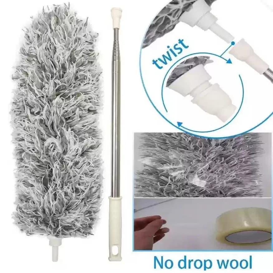 Extendable Flexible Duster for Cleaning Complicated Areas and ceiling fan, Long Handle Microfiber Feather Ceiling Duster for Dust Cleaning with extendable Pole thumbnail 3