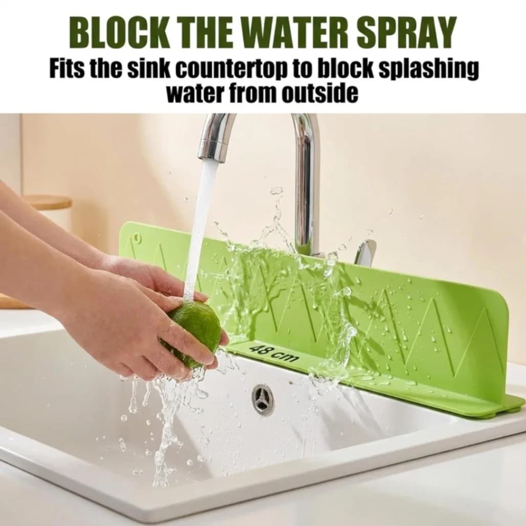 Waterproof Sink Edge Protector Strip, Leak Proof Anti-Splash Water Stopper for Slab, Basin & Bathroom Countertop, Self-Adhesive Water Barrier thumbnail 3
