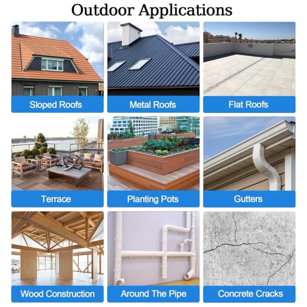 500gm Transparent Waterproof Coating, Invisible Waterproof Leak Repair Agent for Roofs, Walls, and Garden, Anti-Leakage Roof and Wall Sealer thumbnail 3