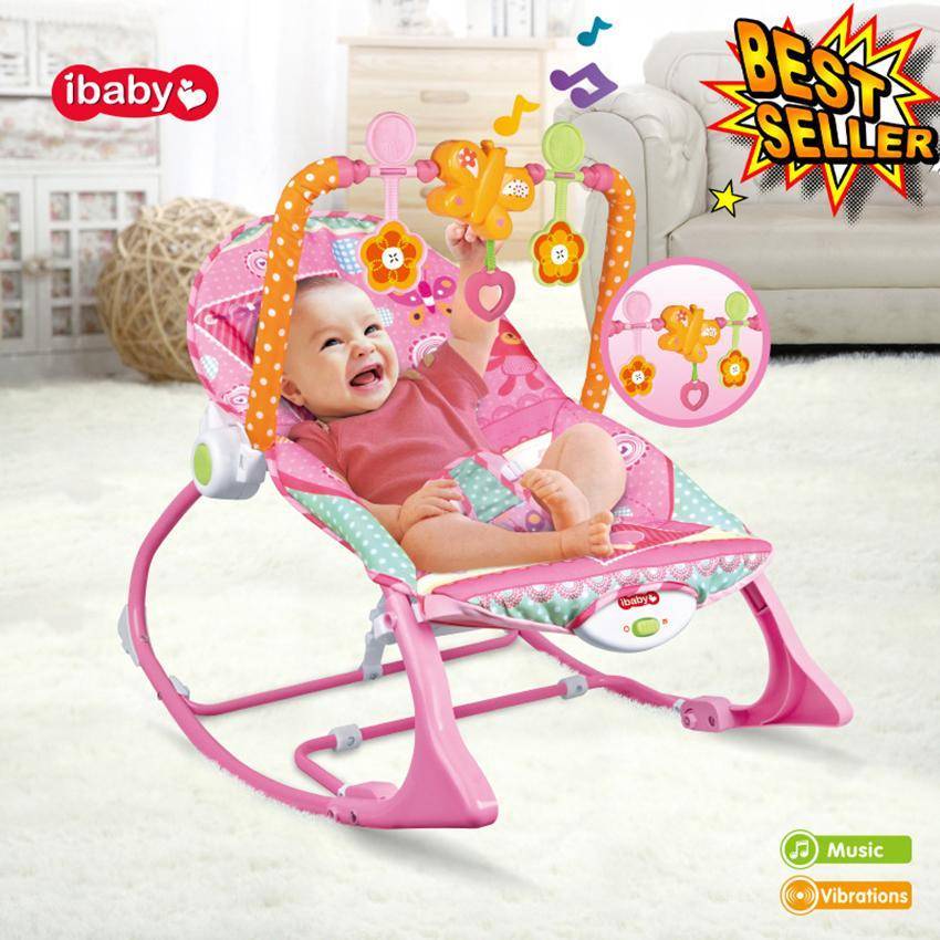 iBaby Infant to Toddler Rocker with Music & Vibration | Baby Bouncer up to 18kg thumbnail 2