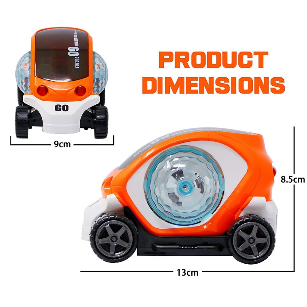 DIDAI 09 Future Car 360° Rotating Stunt Toy with Flashing Light & Music for Kids thumbnail 4