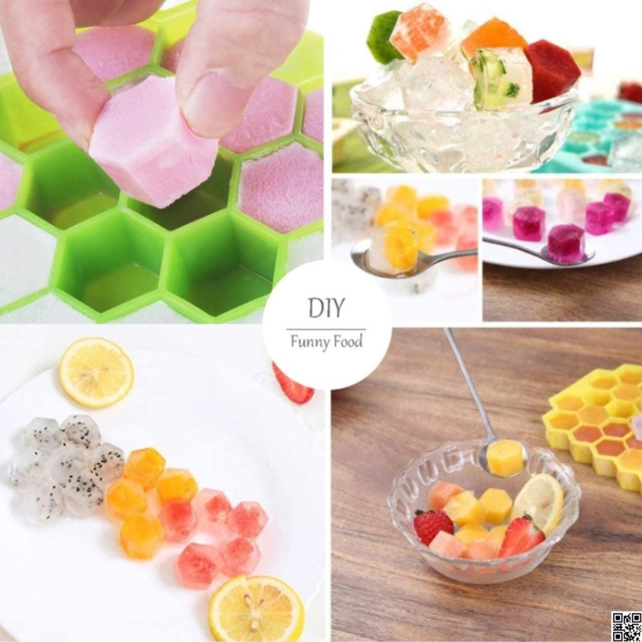 Ice Mold Tray-37 – Honeycomb Silicone Ice Cube Maker, BPA-Free Food-Grade Ice Tray thumbnail 5