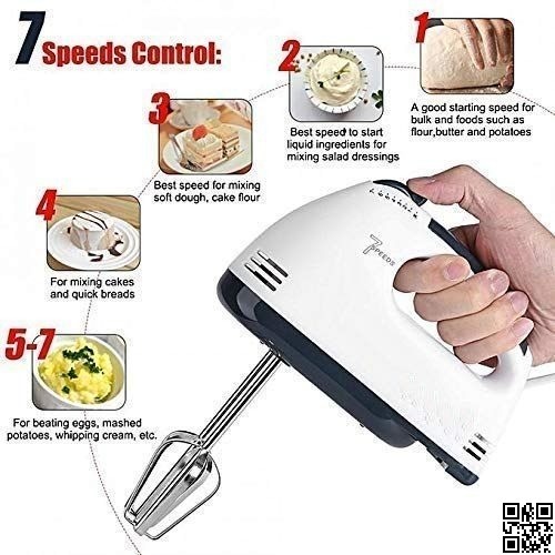 Super Hand Mixer & Egg Beater – 7 Speed Electric Cake & Cream Mixer thumbnail 2