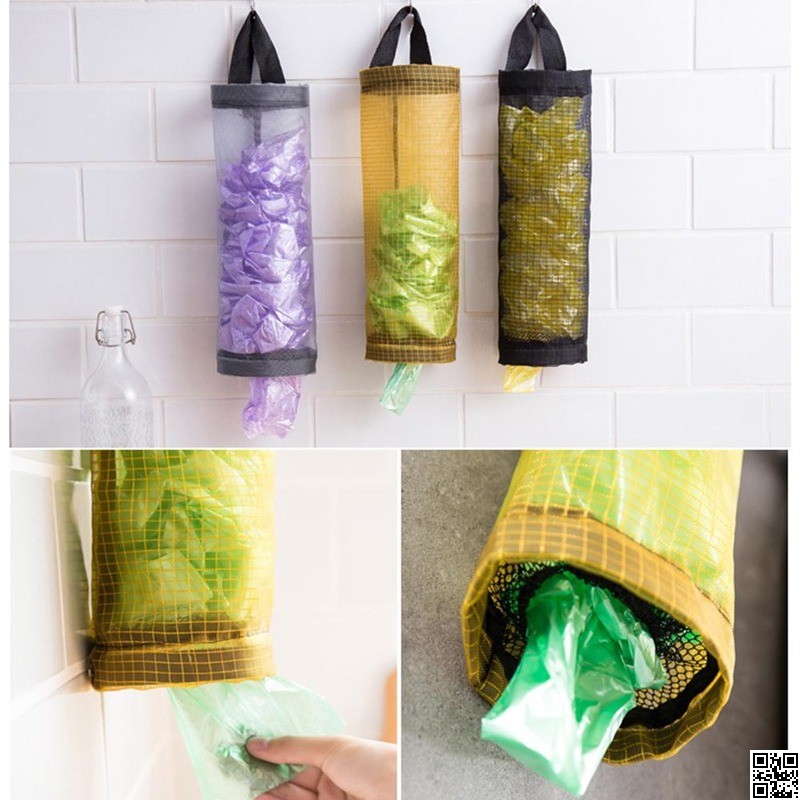Kitchen Plastic Trash Bag Holder – Grocery & Waste Bag Organizer thumbnail 4
