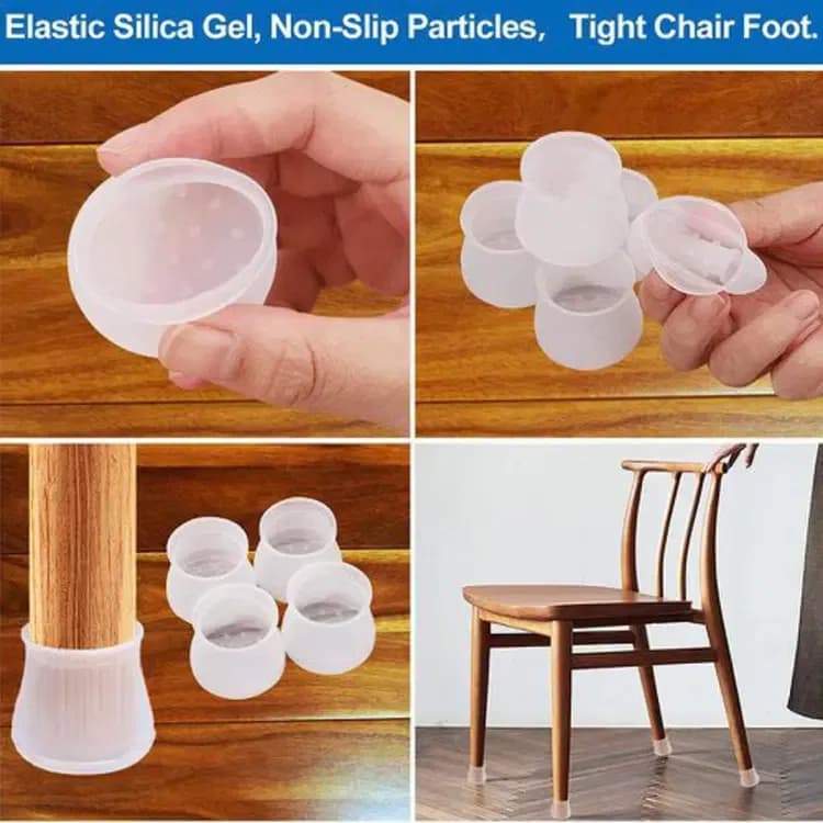 Silicone Chair Leg Round Caps 4Pcs/set thumbnail 5