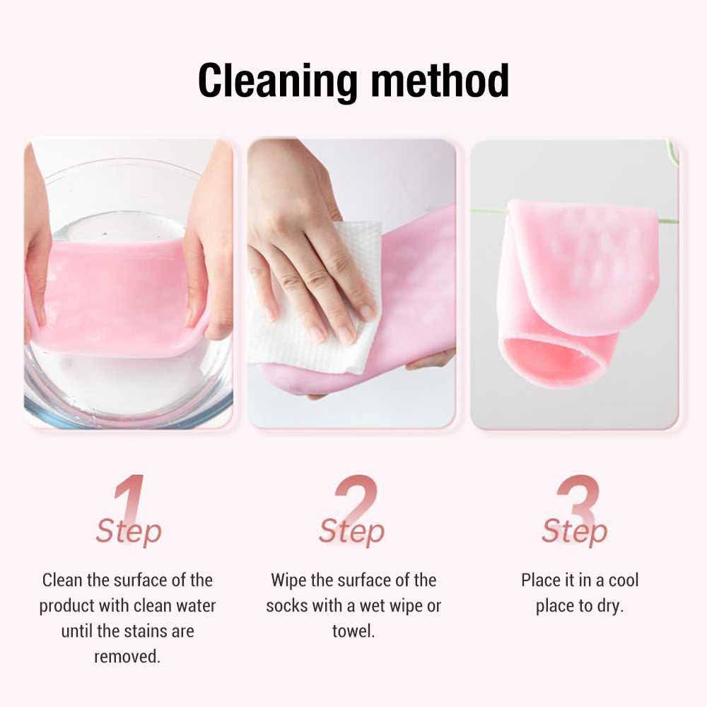 Spa Gel Socks for Cracked Heel Repair – Reusable Spa Gel Socks with Inner Silicone Lining for Dry & Cracked Feet Care thumbnail 7