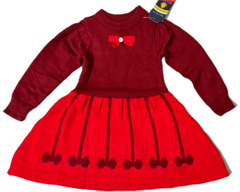 Girls Winter Sweater Dress for Kids | Stylish Baby Girl Warm Sweater Dress 2025 thumbnail 6