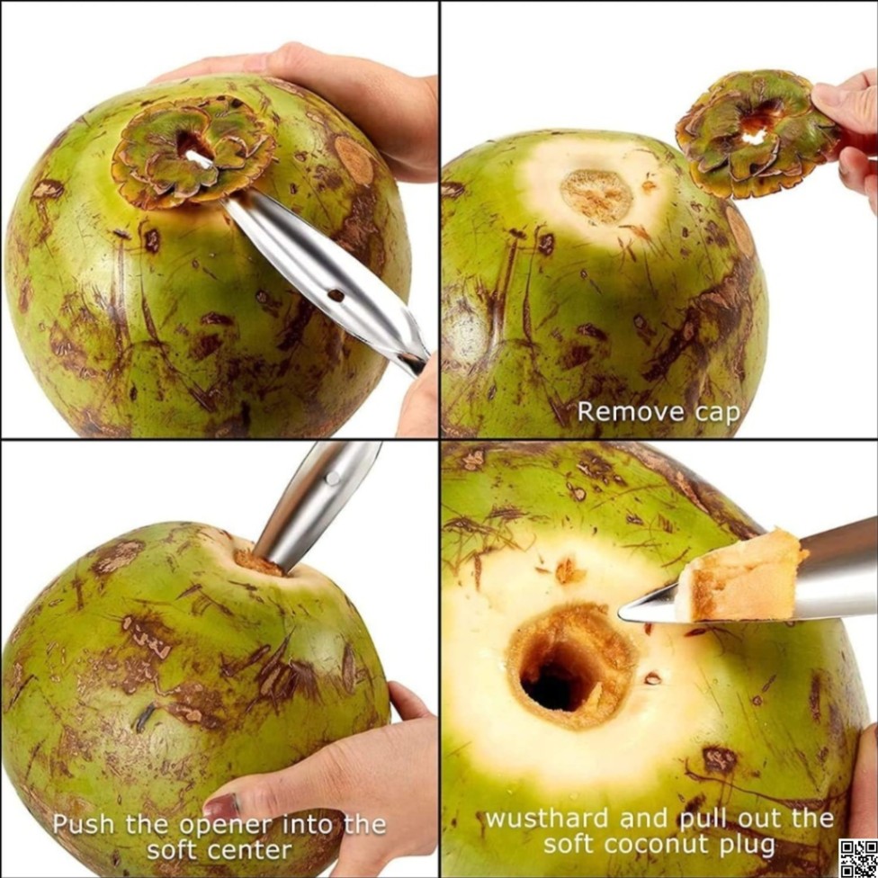 Stainless Steel Coconut Opener Tool – Easy Coconut Hole Puncher thumbnail 7