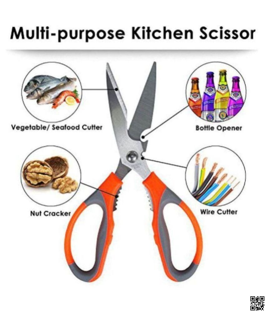 Kitchen Scissors – Multi Function Kitchen Shears Sharp Bone Cutter Stainless Steel thumbnail 3