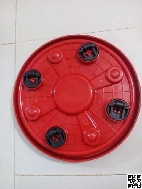 Lpg Gas Cylinder Trolley, Multifunctional Trolley - Cylinder Trolley Easily Movable Stand with Wheels, Gas Trolley, LPG Cylinder Stand, Water Bottle Trolley, Flower Pot Stand thumbnail 2