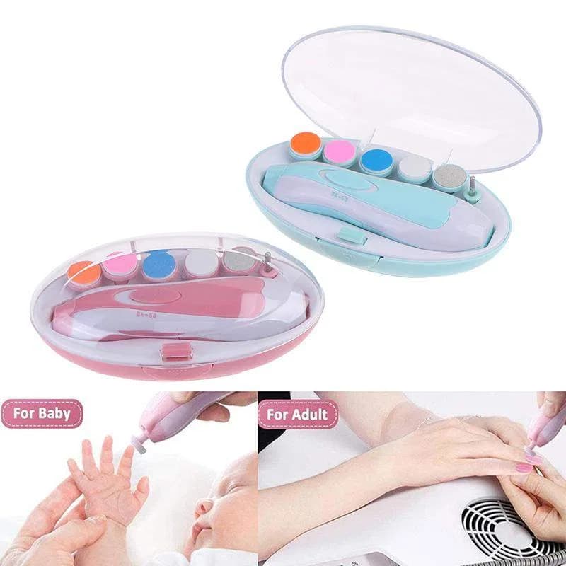 Electric Baby Nail Trimmer with 6 Grinding Heads – Safe Painless Newborn Nail Filer Manicure & Pedicure Kit thumbnail 4