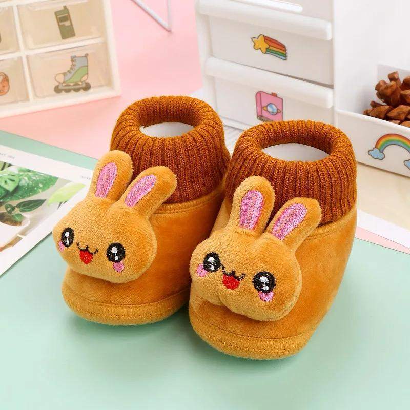 Rabbit Cartoon Baby Shoes – Warm Soft Sole Winter Plush Cotton Baby Socks Shoes thumbnail 2