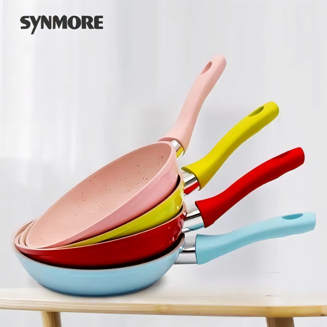 SYNMORE Non-Stick Frying Pan 16CM Marble Coating and Silicone handle thumbnail 2