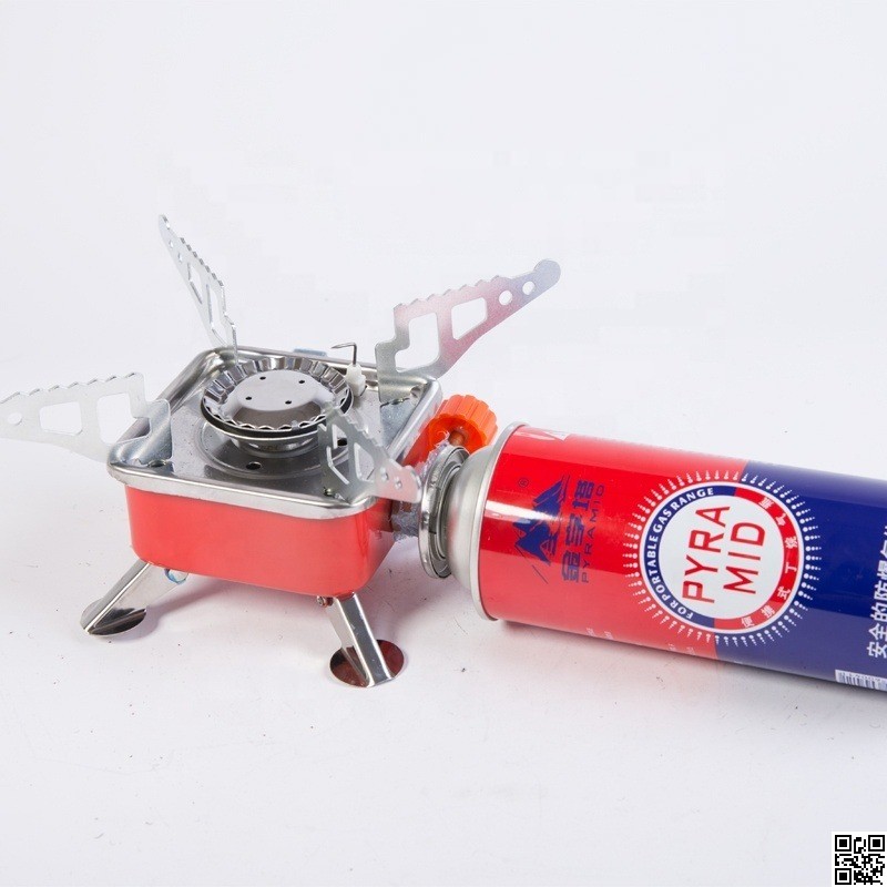 Mini Gas Stove and Gas Cylinder Combo – Portable Camping Butane Gas Stove Set thumbnail 4