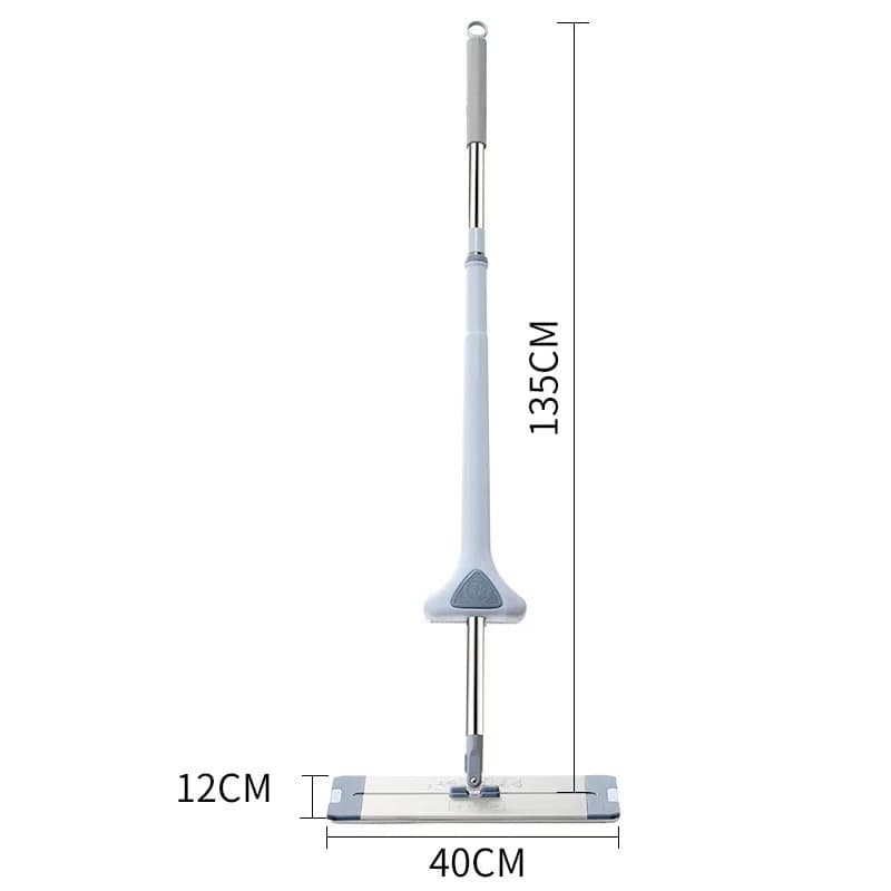 360° rotate floor cleaning flat mop, Aluminum Dry Mop 360° Rotation & Self-Squeezing – Effortless Floor Cleaning thumbnail 5