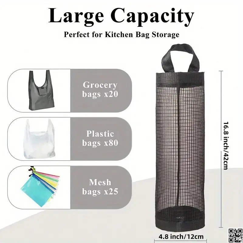 Kitchen Plastic Trash Bag Holder – Grocery & Waste Bag Organizer thumbnail 5