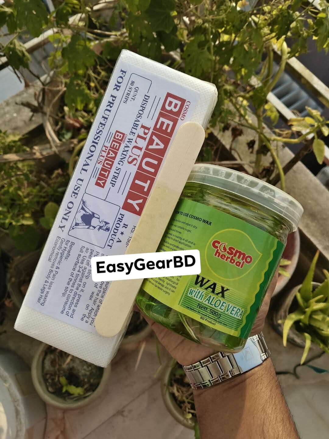 Cosmo Herbal Cold Wax Combo Pack 500g Best Price in Bangladesh | Cold Wax with Strips & Applicator BD thumbnail 3
