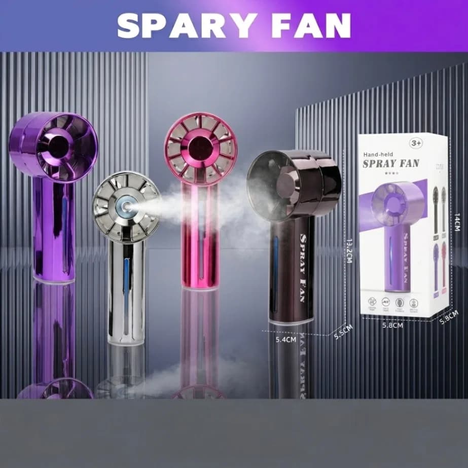 Portable Mist Fan - Rechargeable Mini Cooling Fan, Portable Handheld Spray Fan, Recharge Hand Held Fan Humidifier Mist Cooler Cooling Spray Handheld Spray Fan thumbnail 7