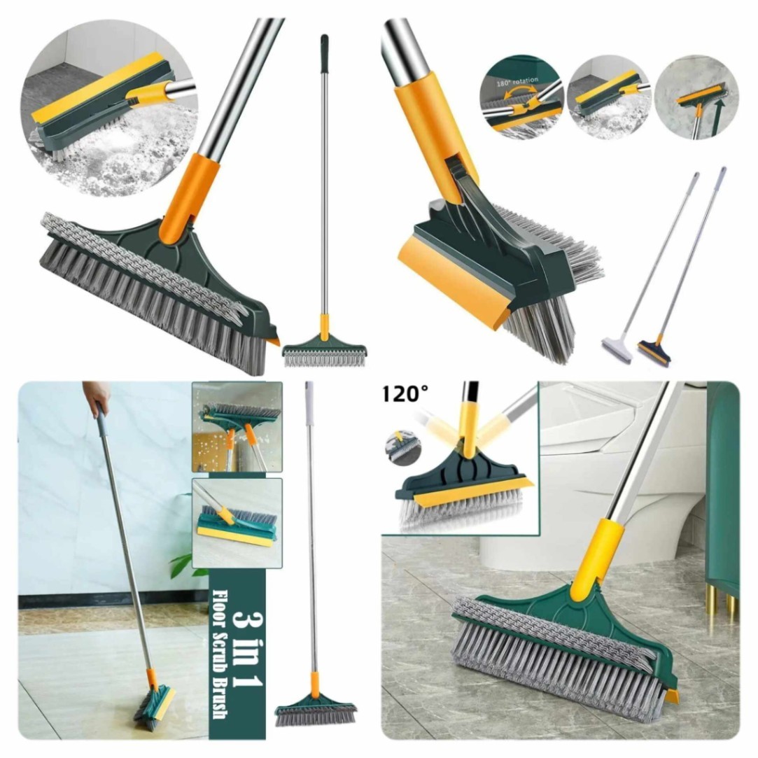 3 in 1 Cleaning Brush with Long Handle 180° Rotate Floor Brush Bathroom Tile Cleaning Brush thumbnail 5