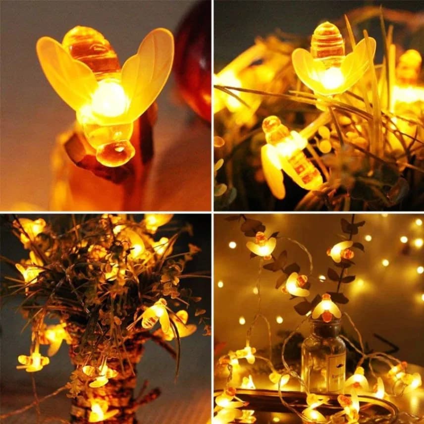 Honey bee warm white Fairy Lights thumbnail 2