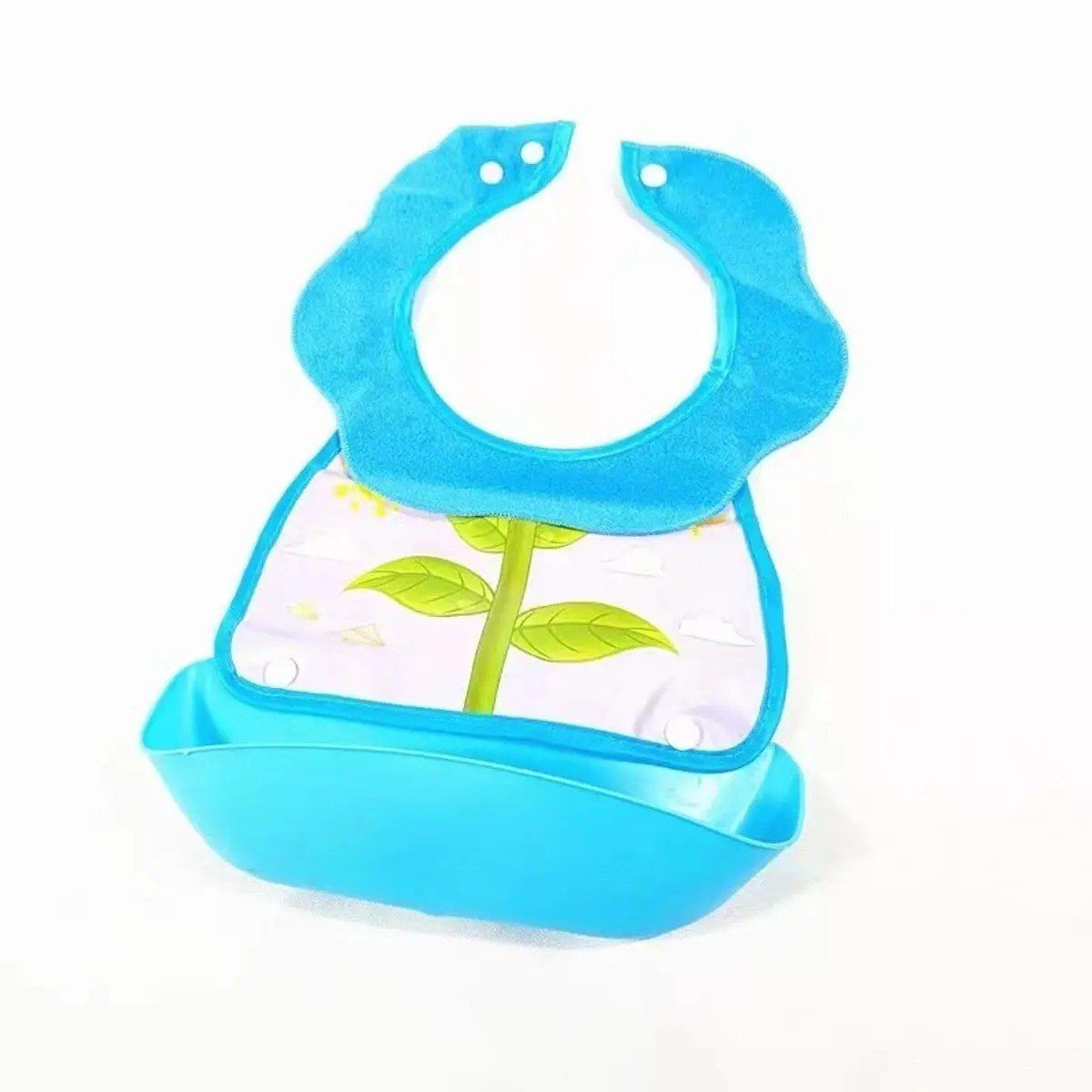 Adjustable Silicone Baby Bib with Food Catcher | BPA Free Waterproof Feeding Bib for Toddlers thumbnail 3