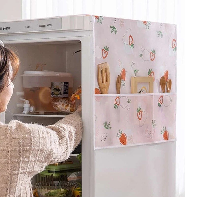 Freeze cover (Double Door), Refrigerator Dust Proof Cover, Fridge Top Cloth thumbnail 3