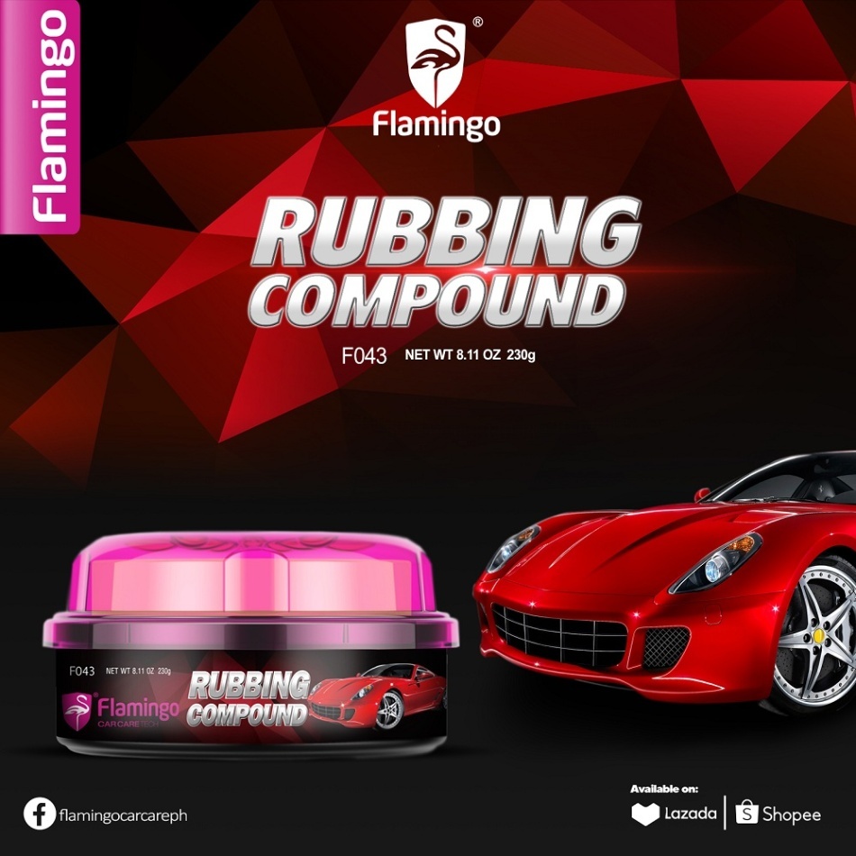 Flamingo Rubbing Compound 230g | Car & Motorcycle Scratch Remover, Paint Cleaner Polish