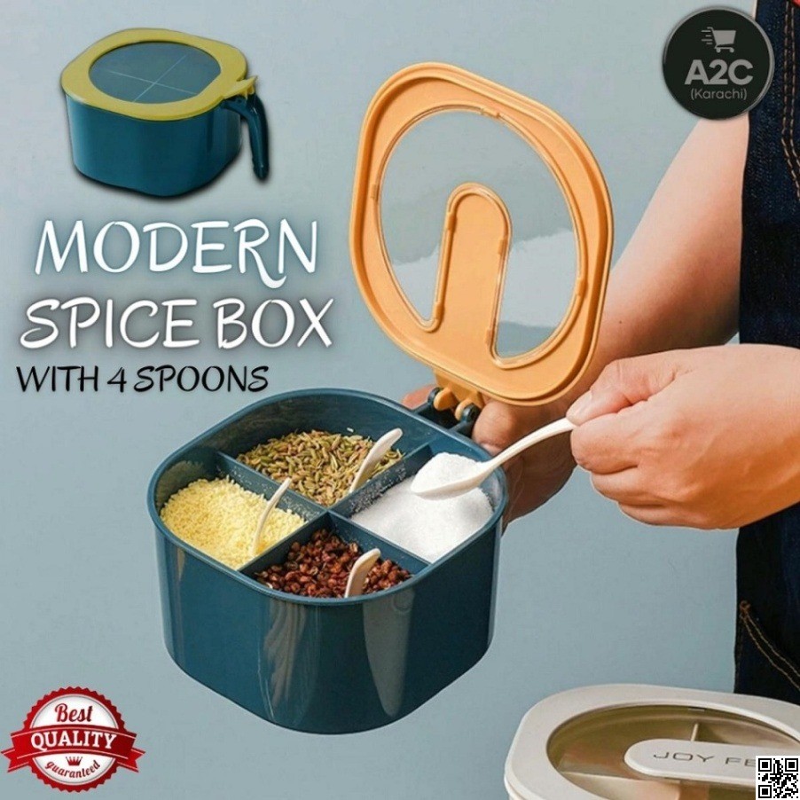 4 in 1 Spice Box – Kitchen Masala Storage Container