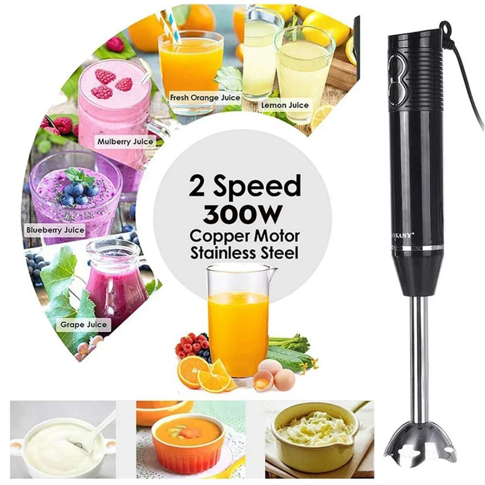 SOKANY 3-in-1 Multifunctional Handheld Electric Blender Mixer 2 Speed Control 300W thumbnail 2
