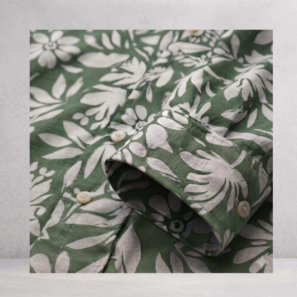 Wild Botanica Forest Green Print Shirt -p1034_img_2