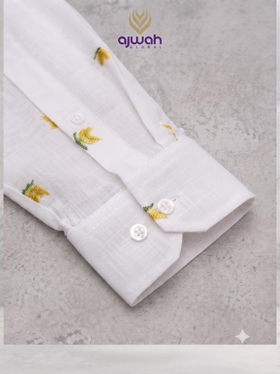 Meadow Bloom Embroidered White Shirt -p1082_img_2
