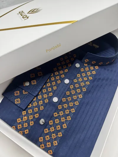 Blue Ember Classic Luxury Panjabi -A3B131_img_0