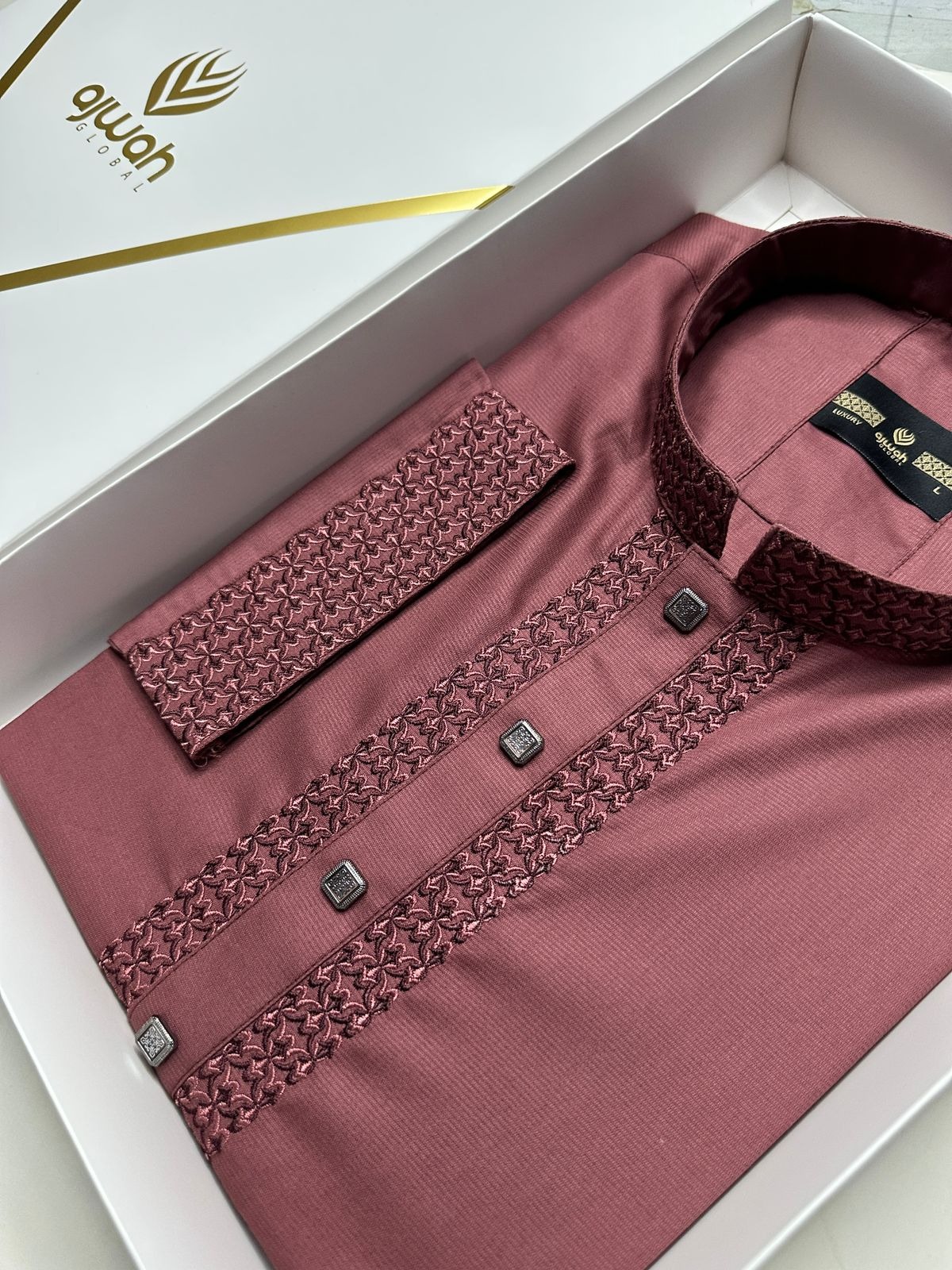 Deep Berry Elegance Panjabi -A3P150_img_1