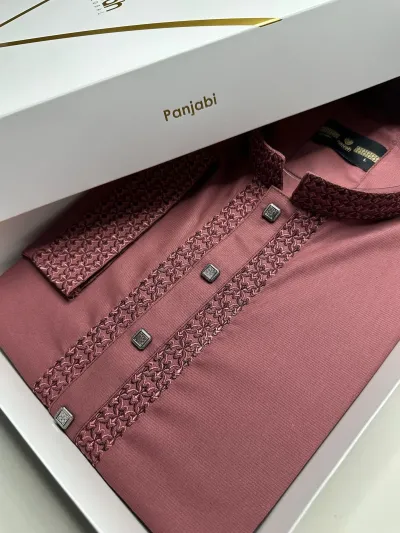 Deep Berry Elegance Panjabi -A3P150_img_0