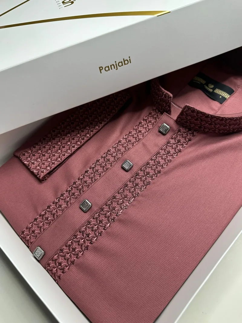 Deep Berry Elegance Panjabi -A3P150