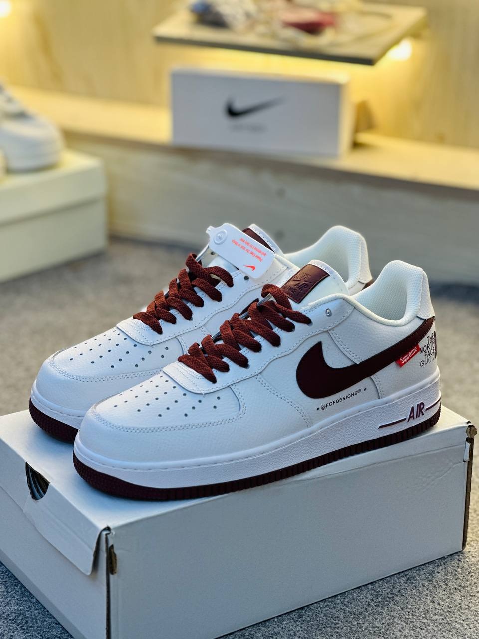AF1 Maroon Tick