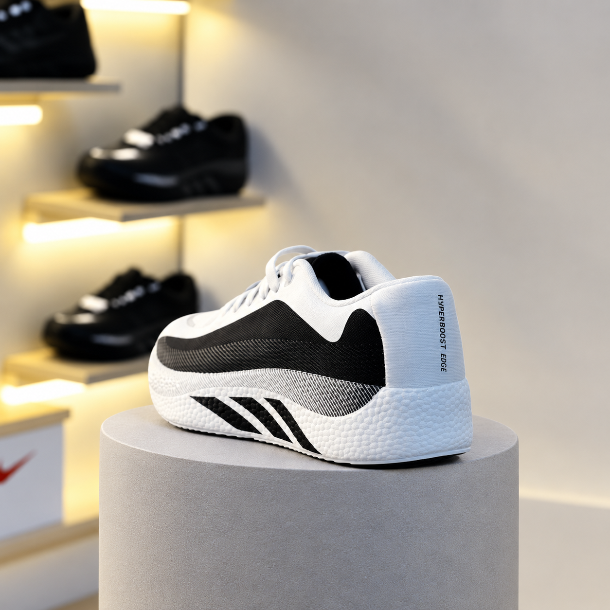 Adidas Hyperboost White & Black thumbnail 2