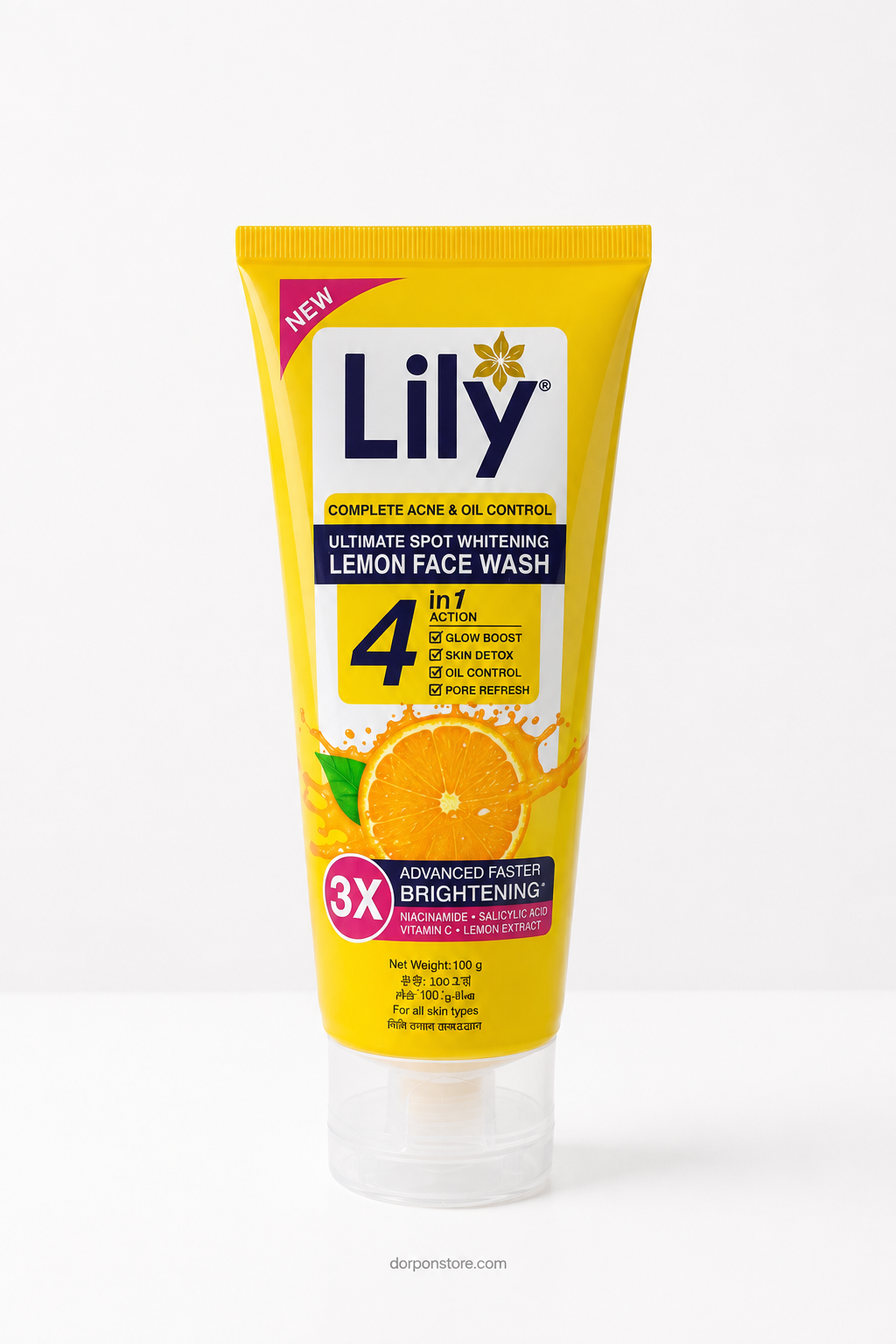 Lily Ultimate Spot Whitening Lemon Face Wash 4 in 1 – 100g