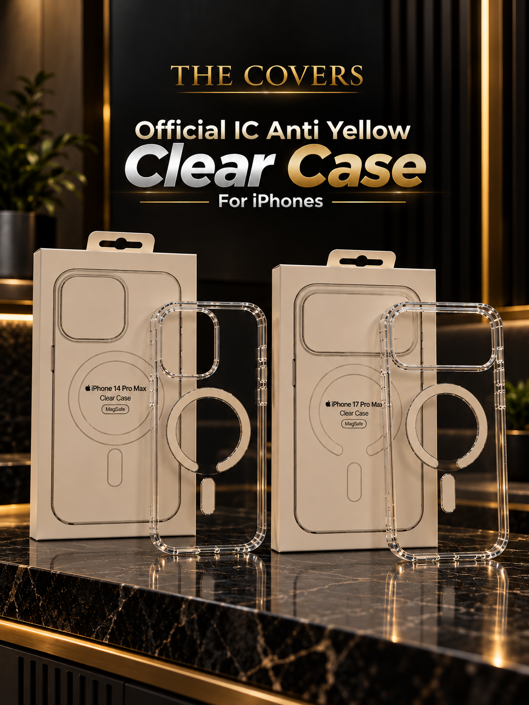 Official IC Anti Yellow Clear Case For iPhones