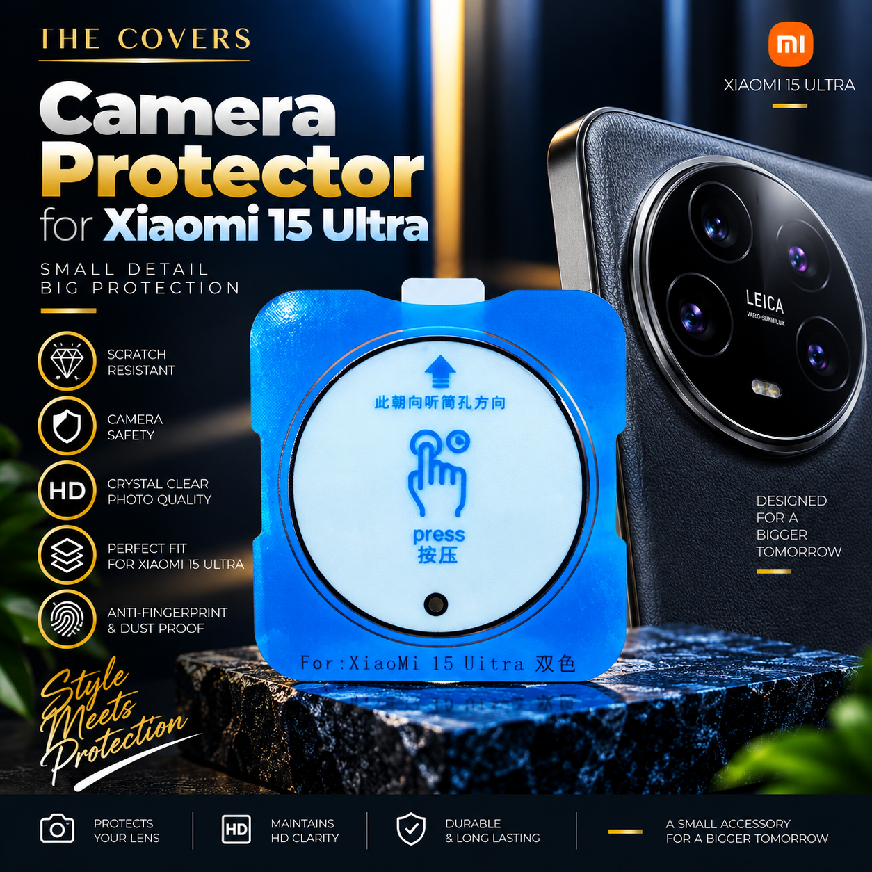 Camera protector for Xiaomi 15 ultra