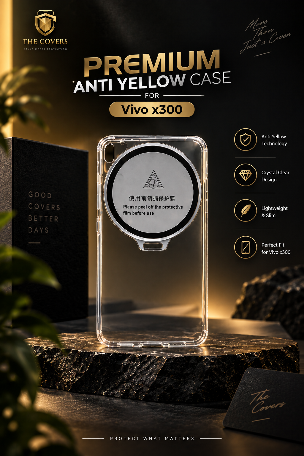 Premium anti yellow case for Vivo X300