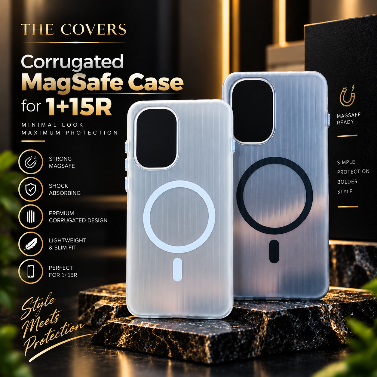 Corrugted Magsafe Frosted Case For Oneplus 15R
