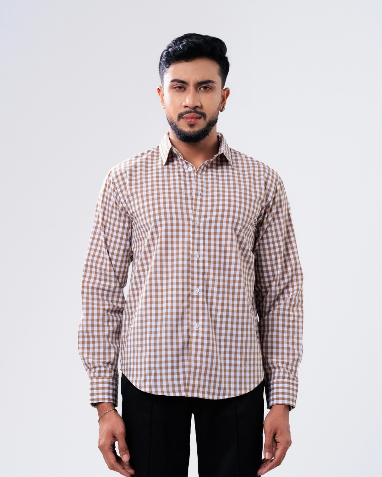 Arlo Brown Gingham Shirt thumbnail 5