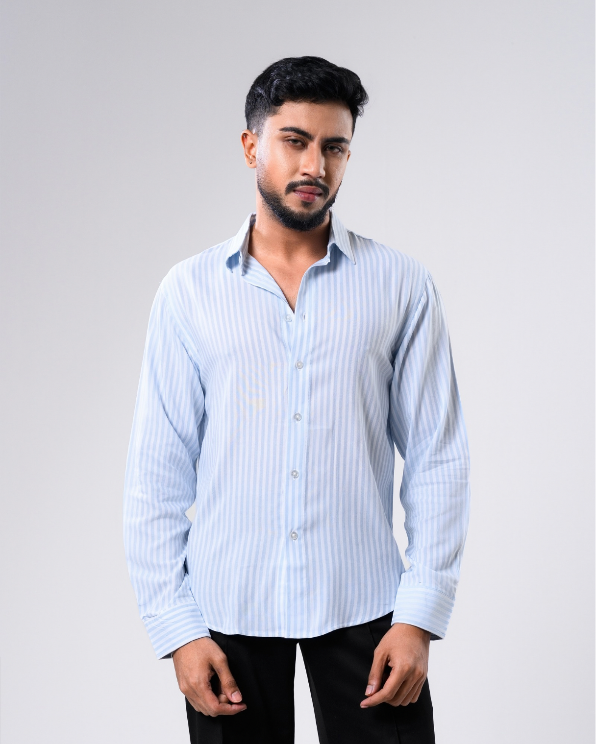 Arlo Sky Blue Stripe Shirt thumbnail 2