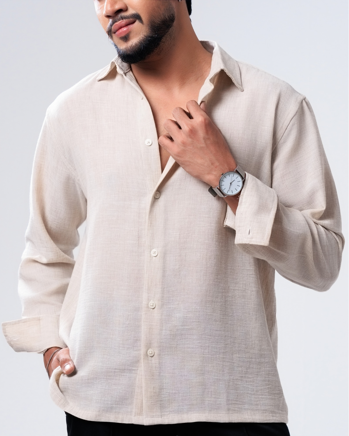 VERO Natural Beige Shirt thumbnail 3