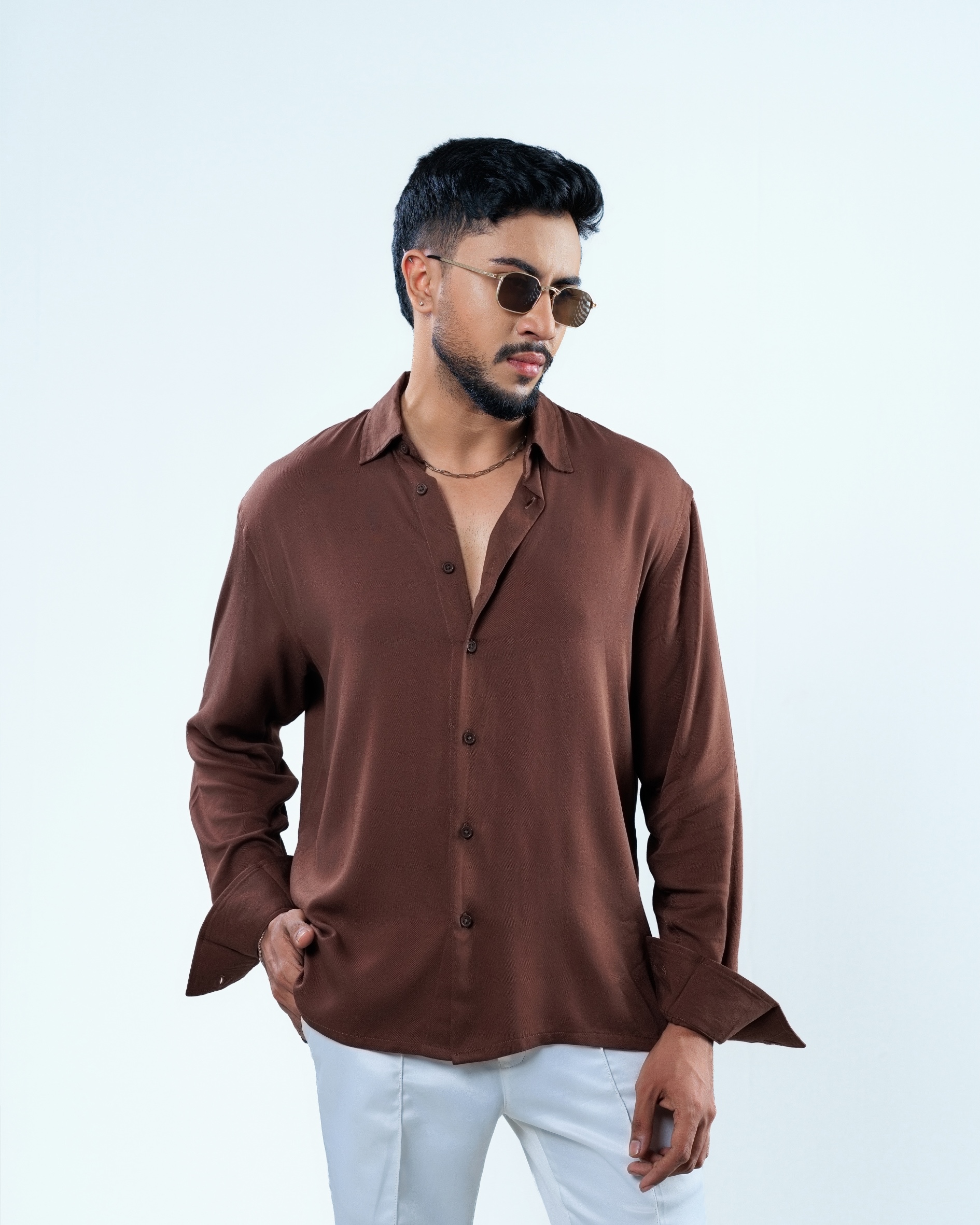 VERO Chocolate Brown Shirt