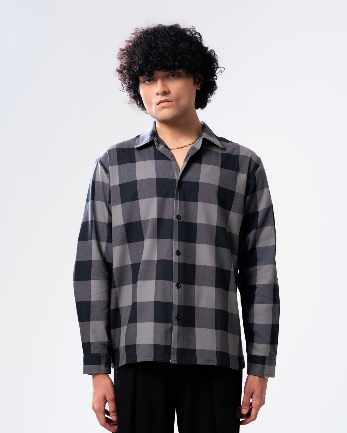 VERO Charcoal Check Shirt thumbnail 4