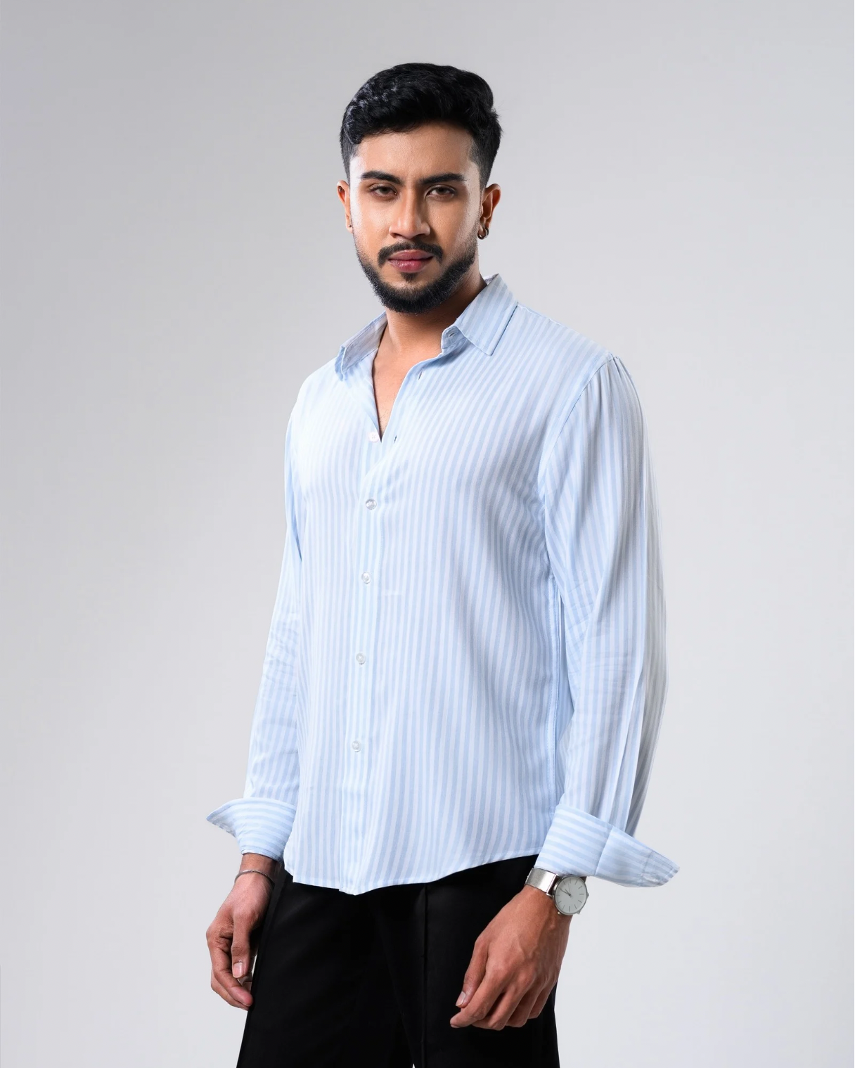 Arlo Sky Blue Stripe Shirt thumbnail 5