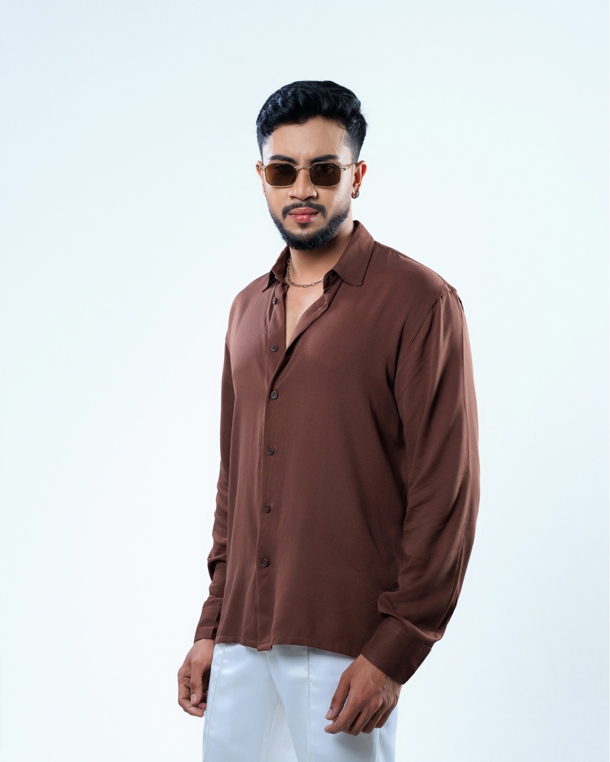 VERO Chocolate Brown Shirt thumbnail 4